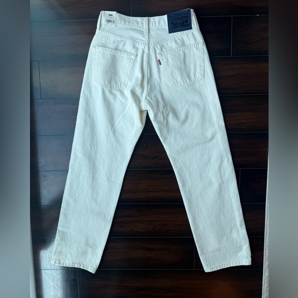 CUSTOM Levi's Blue Tab 90s 501 Jeans in White - Picture 2 of 8